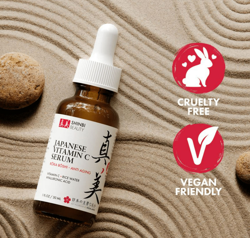 Shinbi Beauty Japanese Vitamin C Serum With Rice Water + Hyaluronic Acid