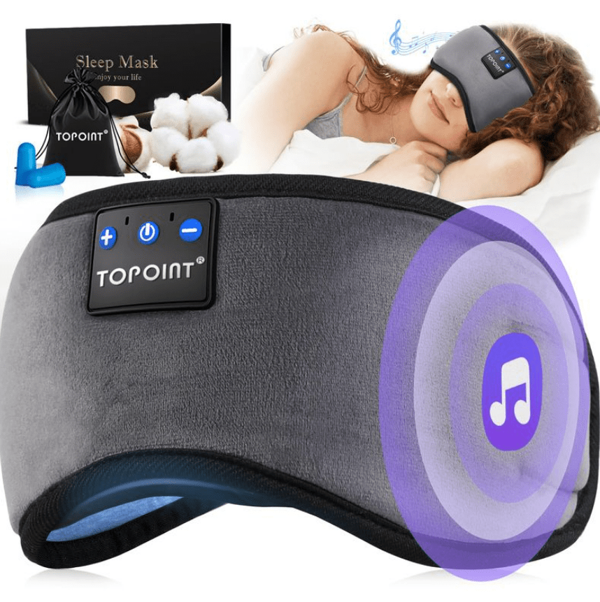 Sleep Mask with Bluetooth Headphones