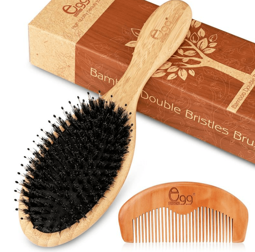 BLACK EGG Boar Bristle Brush
