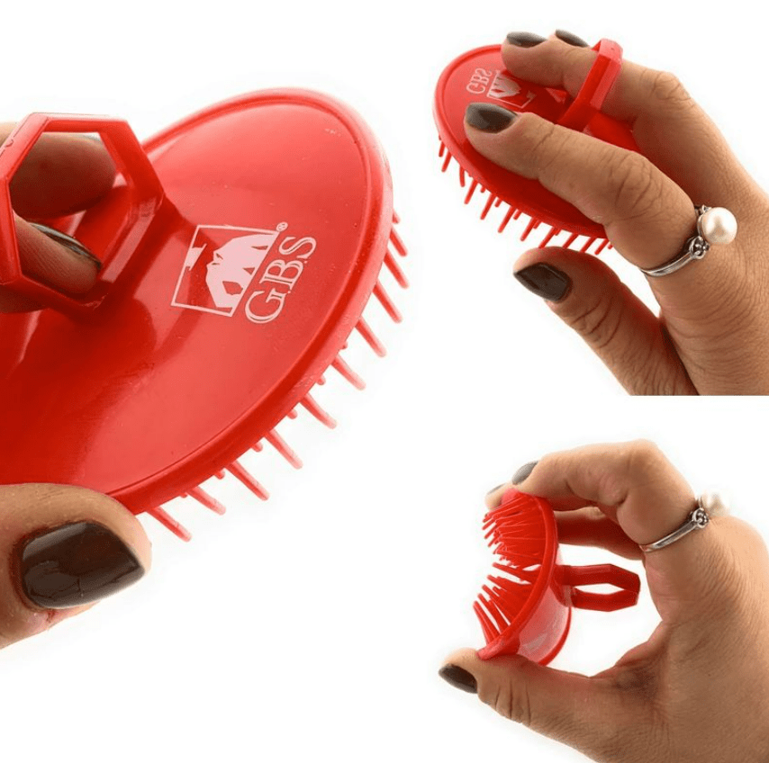 G.B.S Soft Black & Red Premium Scalp Massager