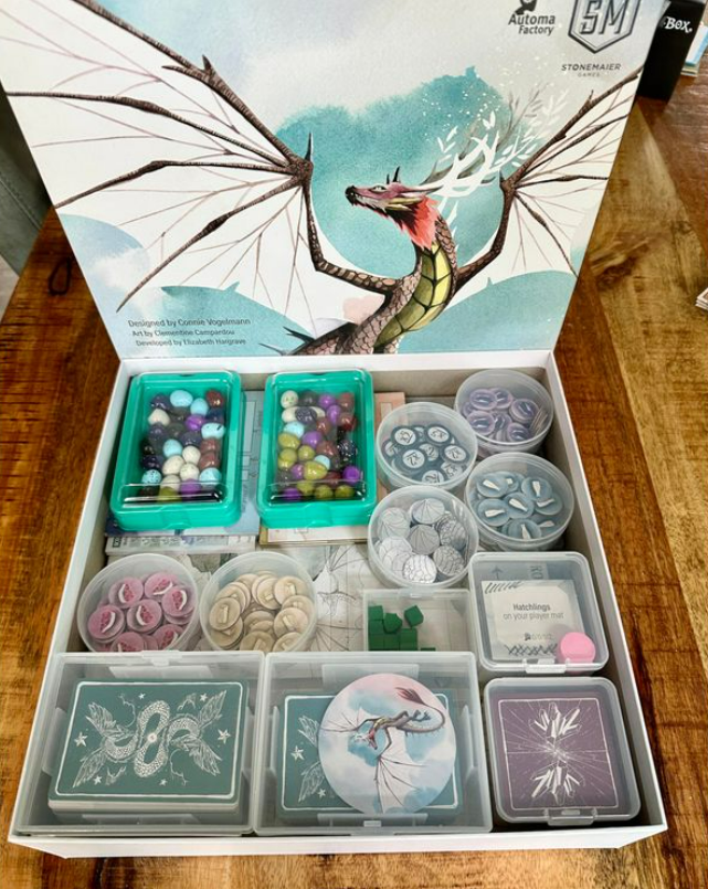 PRODUCT80 BitsBins Organizer for WYRMSPAN Organizes Cards and Tokens Easily and Fits in Game Box, Board Game Accessories for Components of Wyrmspan
